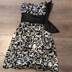 Charlotte Russe black and white damask dress!